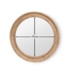 Outlet - Langton 75cm Wooden Mirror - Natural - Image 7