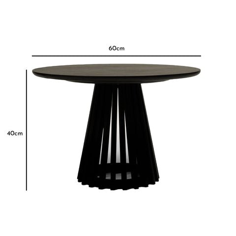 Outlet - Willow Black Round Coffee Table 1 Willow Black Japandi Coffee Table