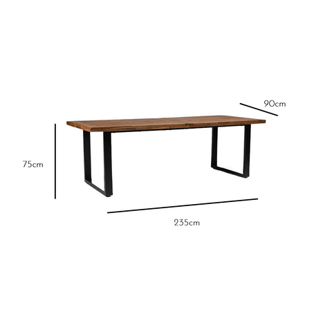 Hali 6 Seater Wooden Outdoor Dining Set with Hali Green Chairs & Grey LED Premium Cantilever Parasol - 235cm 1 Hali Table Steel Acacia Top 235cm
