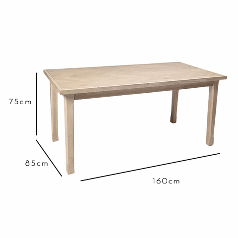 Ella Pale Oak Dining Table Set - 6 Seater - 2 Freya Sand Carver Chairs & 4 Dining Chairs - Whitewash Oak Legs 1 Ella Wooden Dining table - Laura James
