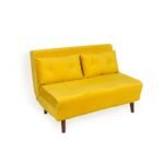 Outlet - Una Double Sofa Bed - Yellow - Velvet - Image 9