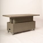 Aria Rattan Garden Raising Coffee Table - Light Grey - Image 7