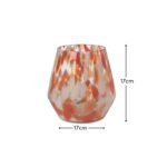 Lazio 17cm Glass Vase - Paprika Confetti - Image 8