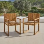Lennox Table & 6 Lennox Armchairs with Premium Grey Parasol - Image 3