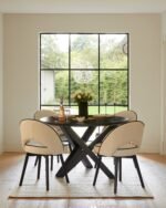 Outlet - Marilyn Ivory Dining Chairs - Set of 2 - Black Oak Legs - Image 4