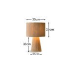 Lohi 52cm Table Lamp - Natural Chenille - Image 9