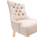 Outlet - Louis Sand Dining Chairs - Set of 2 - Whitewash Legs - Image 6