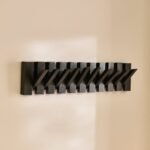 Lowell Wooden Folding Coat Rack - Black Oak - Image 8