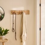 Lowell Whitewash Oak Folding Coat Rack - Image 5