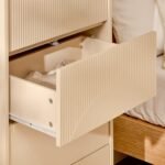 Luella 80cm 5 Drawer Fluted Tallboy - Driftwood - Image 4