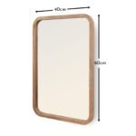 Outlet - Lyndon 60x40cm Wooden Mirror - Natural - Image 7