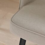 Outlet - Marilyn Dining Chairs - Set of 2 - Soft Beige with Black Oak Legs - Image 3