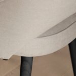 Outlet - Marilyn Dining Chairs - Set of 2 - Soft Beige with Black Oak Legs - Image 6