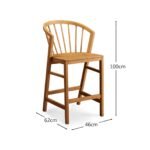 Outlet - Mabel Pale Oak Bar Stools - Set of 2 - Image 7