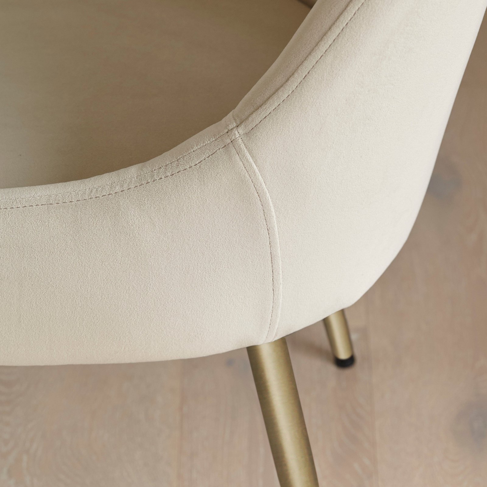 Maeve Clay Dining Chairs - Set of 2 - Gold Legs - Image 4