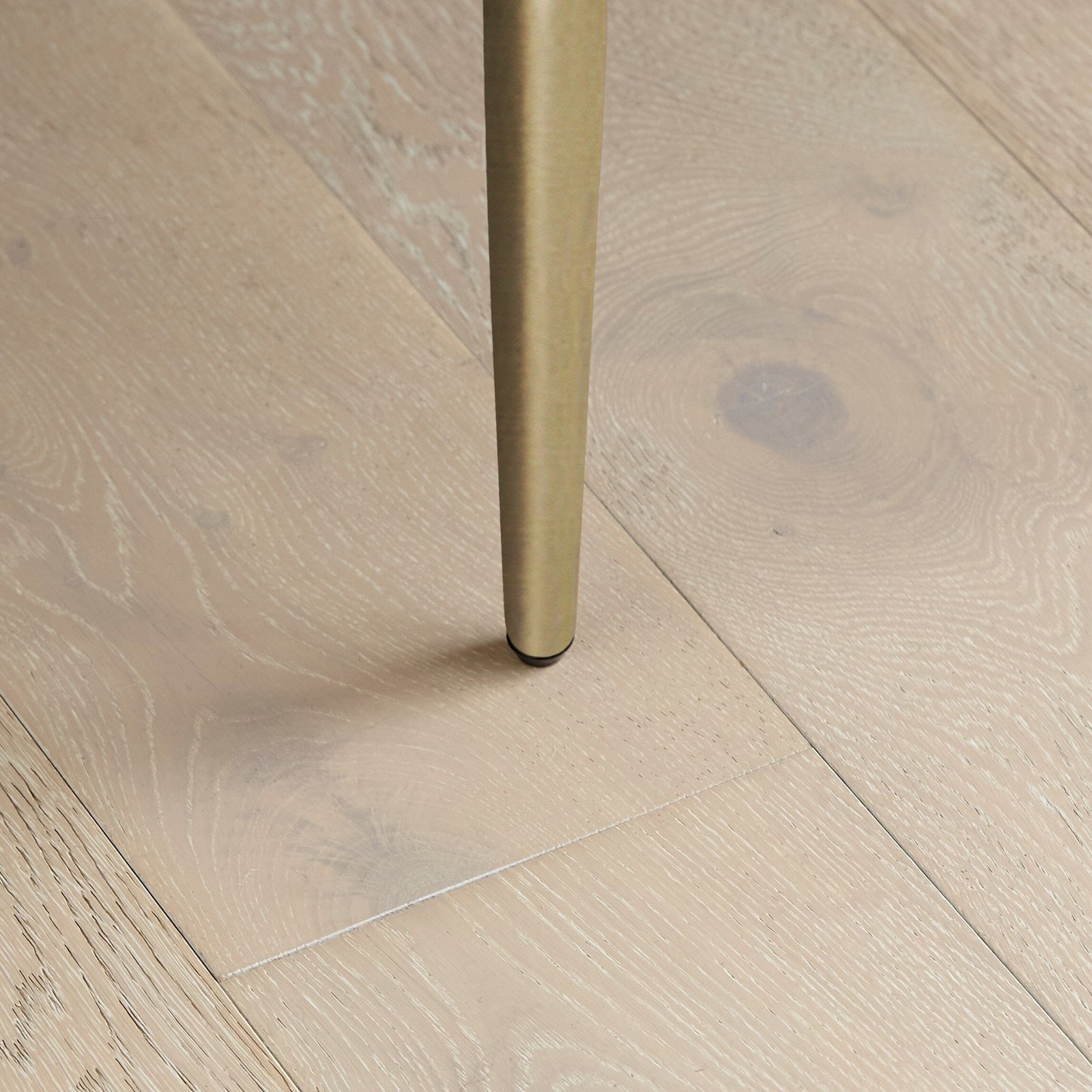 Outlet - Maeve Soft Beige Dining Chairs - Set of 2 - Gold Legs - Image 4