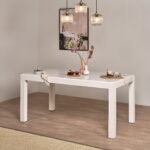 Magnus White Wood Dining Table - Extendable - Image 2
