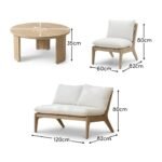 Mali Wooden Garden Sofa Set with Coffee Table & 2 Mali Chairs - Image 13