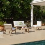 Mali Wooden Garden Sofa Set with Coffee Table & 2 Mali Chairs - Image 8
