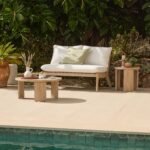 Mali Wooden Garden Coffee Table - Brushed Light Acacia - Image 2