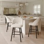 Marilyn Boucle Bar Stool - Black Legs - Image 5