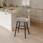 Outlet - Marilyn Barstool, Soft Beige with Black Oak Legs