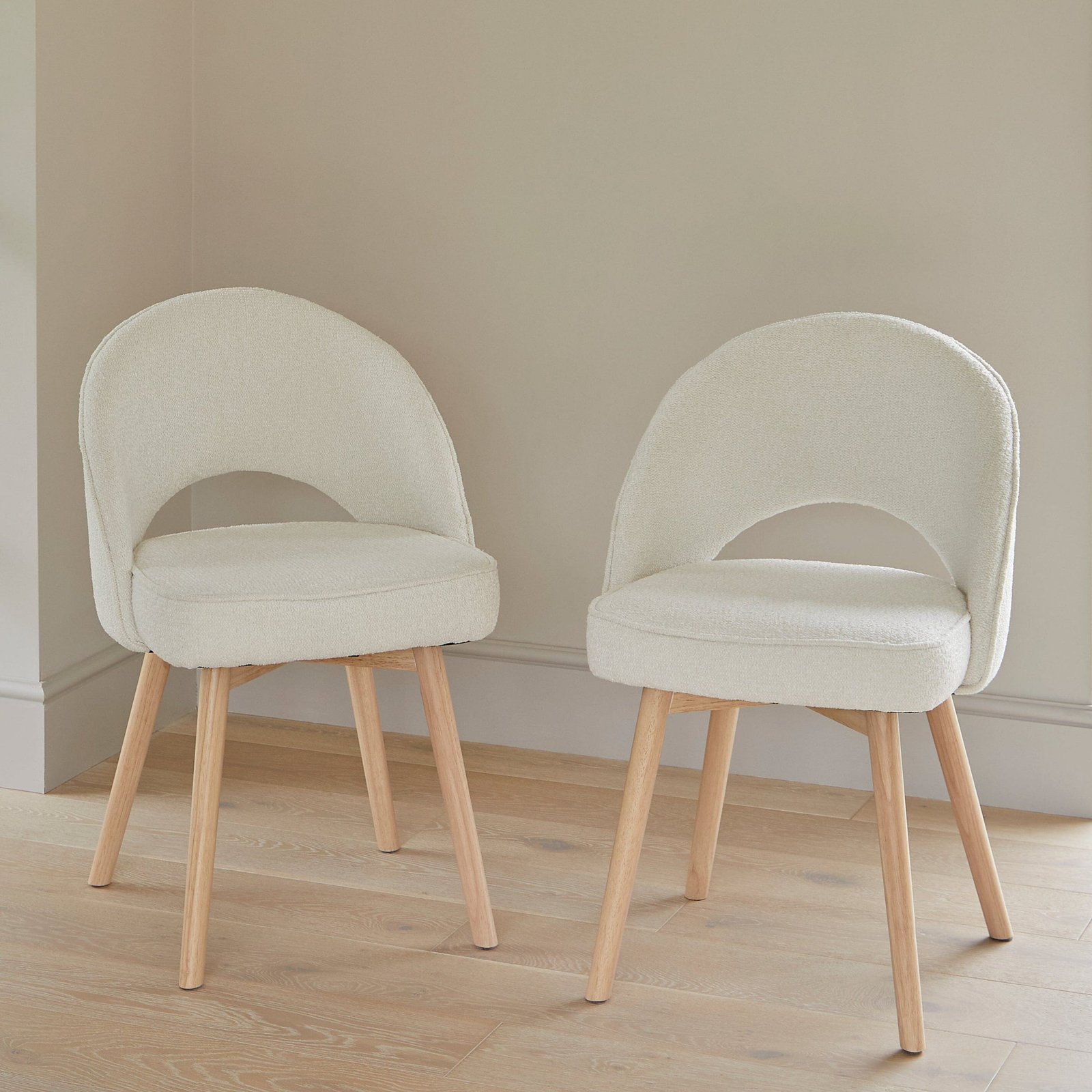 Marilyn_Dining_Chair_Set_of_2_Ecru_Boucle_with_Pale_Oak_Legs_001_8297821c-4eba-475a-9dae-2a6ea26affff Outlet - Marilyn Boucle Dining Chairs - Set of 2 - Whitewash Oak Legs - Image 1