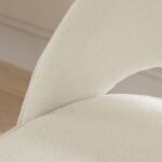 Amelia Black Dining Table Set - 6 Seater - Marilyn Boucle Dining Chairs - Black Legs - Image 7