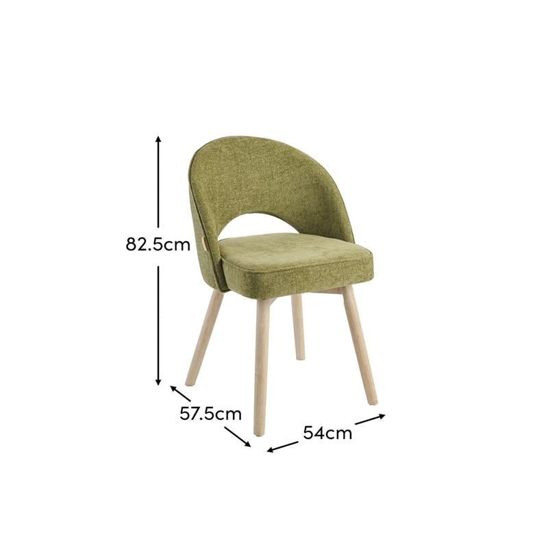 Marilyn Green Dining Chairs - Set of 2 - Whitewash Legs - Image 9