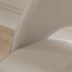 Outlet - Marilyn Dining Chairs - Set of 2 - Soft Beige with Black Oak Legs - Image 4