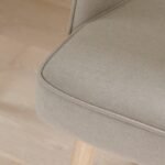 Amelia Whitewash Dining Table Set - 6 Seater - Marilyn Soft Beige Dining Chairs - Whitewash Legs - Image 6