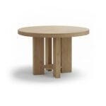 Marlon Whitewash Oak Round Dining Table - Image 4
