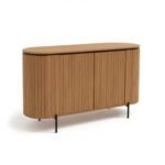 Matius 2 Door Large Sideboard - Seasoned Oak & Black - Image 13