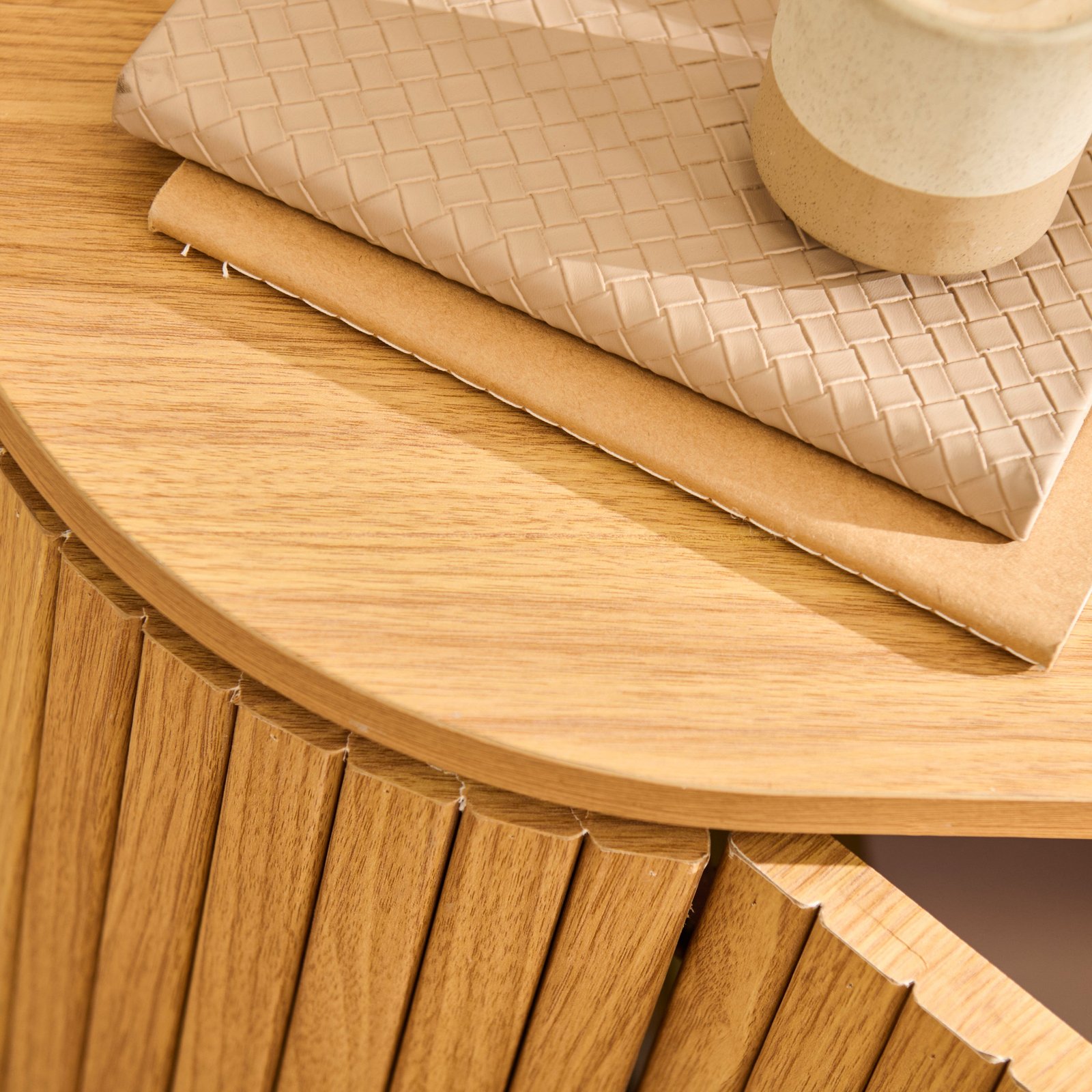 Matius Seasoned Oak 1 Left Door Bedside Table - Black Legs - Image 9