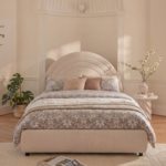 Mimi King Size Ottoman Bed - Chalk White Boucle