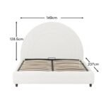 Mimi Double Ottoman Bed - Chalk White Boucle - Image 9