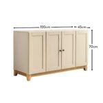 Outlet - Morgan 2 Door Sideboard - Taupe - Image 11