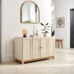 Outlet - Ingham 70x70cm Wooden Arch Mirror - Natural - Image 2