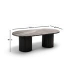 Outlet - Myla Black Marble Coffee Table - Image 13