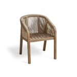 Shiro Wooden Garden Corner Dining Sofa Set with 2 Nala Sand Cushioned Chairs - Image 21
