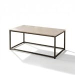 Nara White Marble Coffee Table - Black Frame - Image 6