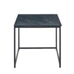 Nara Black Marble Square Nest of Tables - Black Frame - Image 7