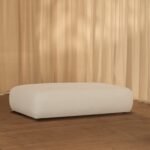 Nathalia Large Run Up Stool - Chalk White Boucle