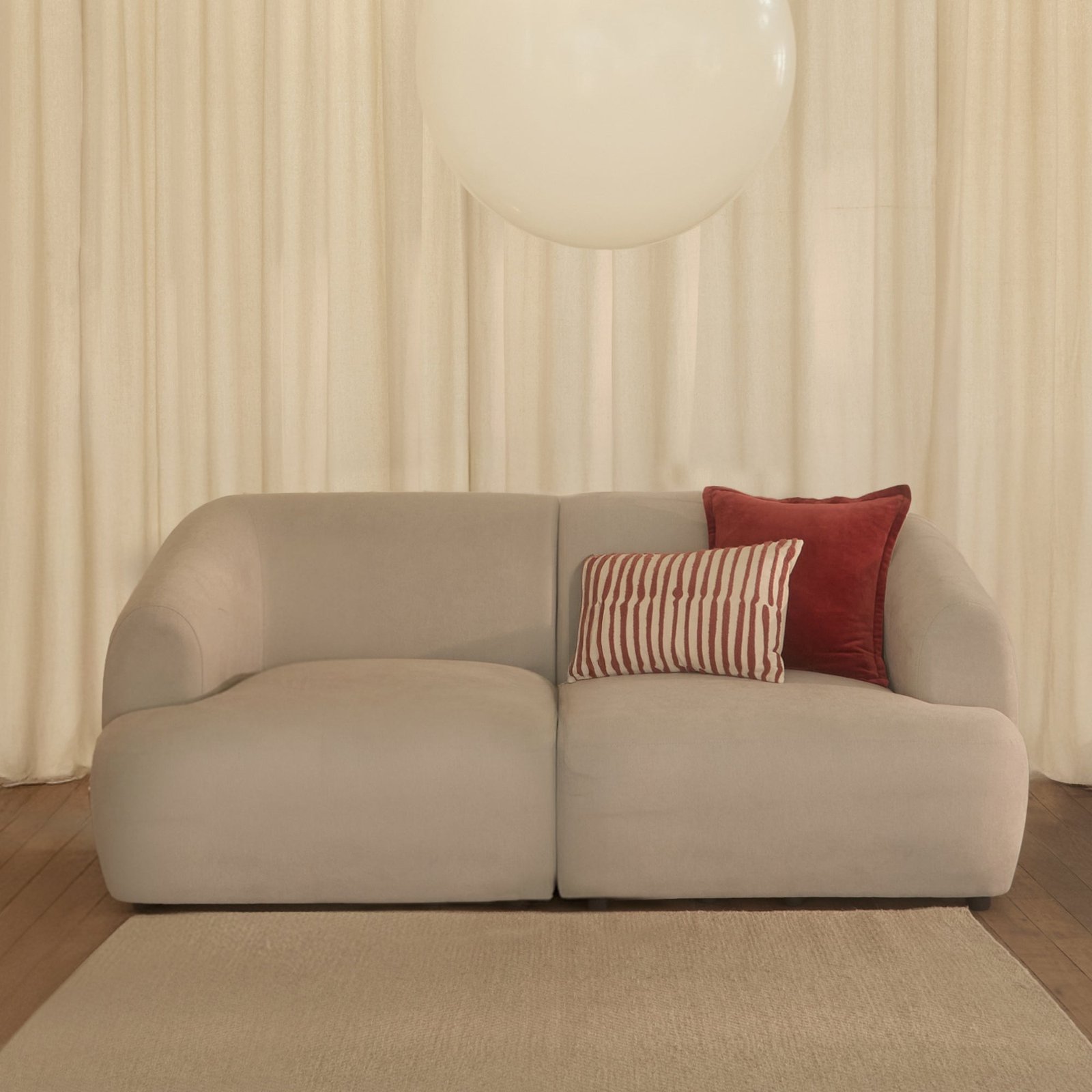 Nathalia 2-Seater Sofa - Soft Beige - Image 1