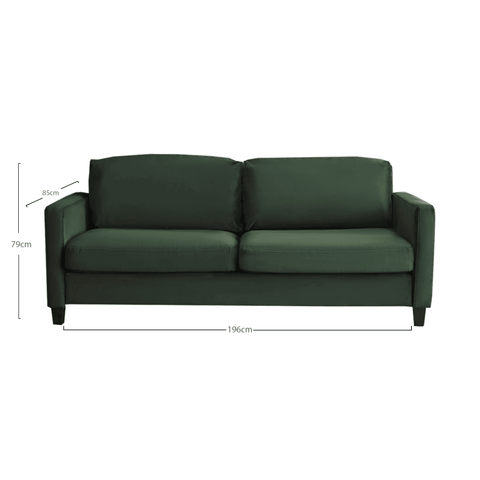 Outlet - Ava 3 Seater Sofa - Green 1 Ava 3 Seater Green - Laura James