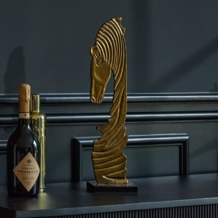 Newbury 44cm Metal Horse Ornament - Gold