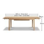 Noah Whitewash Oak 10 Seater Extending Dining Table - Image 8