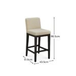 Outlet - Nolan Boucle Bar Stool - Black Oak Legs - Image 9