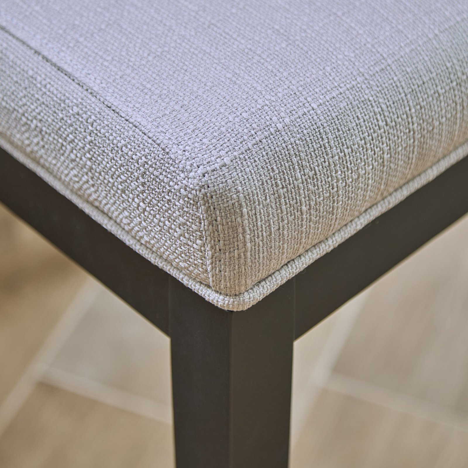 Outlet - Nolan Fawn Linen Dining Chairs - Set of 2 - Black Oak Legs - Image 4