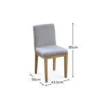 Nolan Fawn Linen Dining Chairs - Set of 2 - Whitewash Oak Legs - Image 5